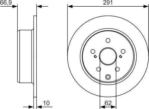 BOSCH 0 986 479 U78 - Тормозной диск autospares.lv