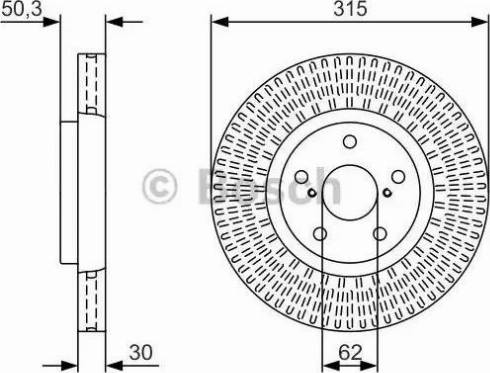 BOSCH 0 986 479 U77 - Тормозной диск autospares.lv