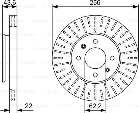 BOSCH 0 986 479 V96 - Тормозной диск autospares.lv