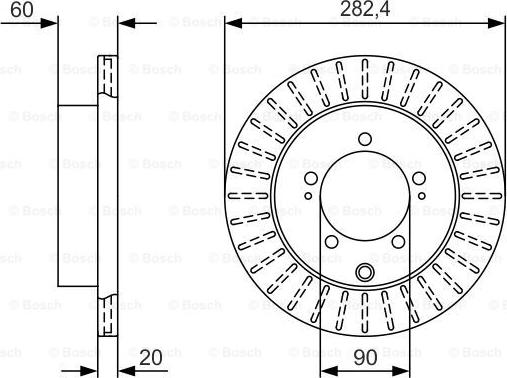 BOSCH 0 986 479 V40 - Тормозной диск autospares.lv