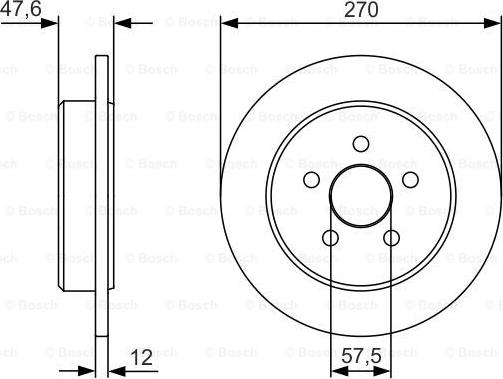 BOSCH 0 986 479 V43 - Тормозной диск autospares.lv