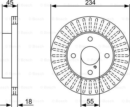 BOSCH 0 986 479 V65 - Тормозной диск autospares.lv