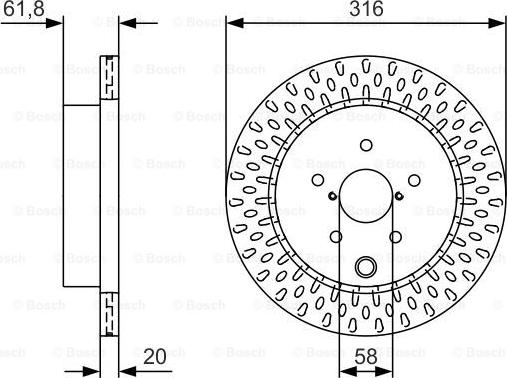 BOSCH 0 986 479 V05 - Тормозной диск autospares.lv