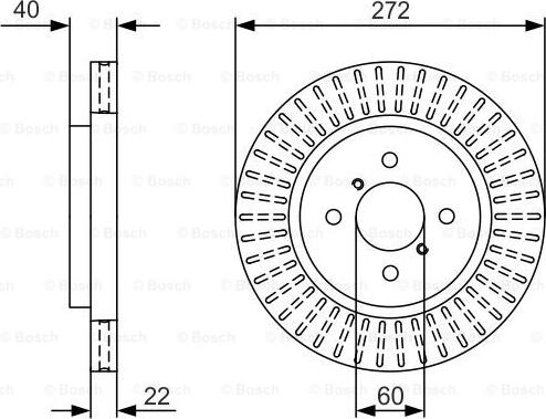 BOSCH 0 986 479 V08 - Тормозной диск autospares.lv