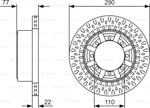 BOSCH 0 986 479 V18 - Тормозной диск autospares.lv