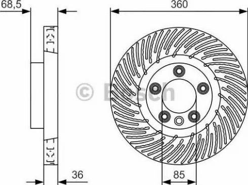 BOSCH 0 986 479 V13 - Тормозной диск autospares.lv