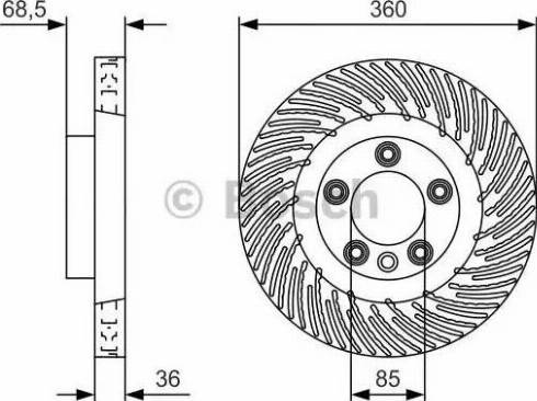 BOSCH 0 986 479 V12 - Тормозной диск autospares.lv