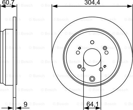BOSCH 0 986 479 V84 - Тормозной диск autospares.lv