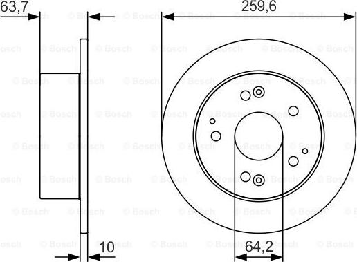 BOSCH 0 986 479 V39 - Тормозной диск autospares.lv