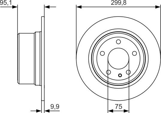 BOSCH 0 986 479 V37 - Тормозной диск autospares.lv