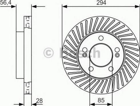 BOSCH 0 986 479 V28 - Тормозной диск autospares.lv