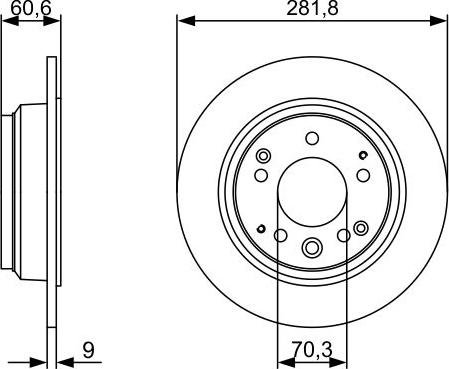 BOSCH 0 986 479 V78 - Тормозной диск autospares.lv