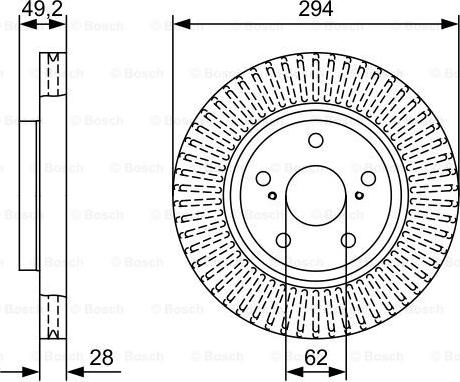 BOSCH 0 986 479 W40 - Тормозной диск autospares.lv