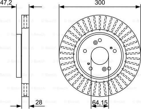 BOSCH 0 986 479 W48 - Тормозной диск autospares.lv