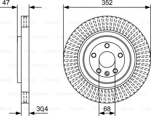 BOSCH 0 986 479 W53 - Тормозной диск autospares.lv