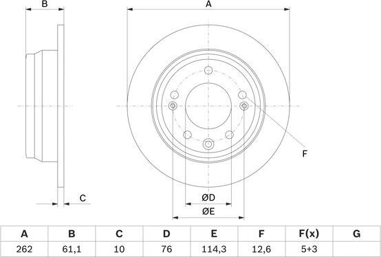 BOSCH 0 986 479 W64 - Тормозной диск autospares.lv