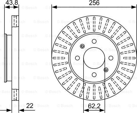 BOSCH 0 986 479 W05 - Тормозной диск autospares.lv