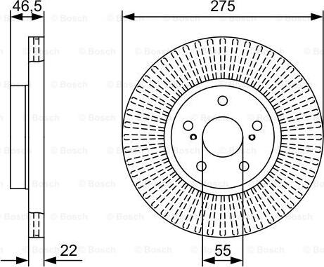 BOSCH 0 986 479 W13 - Тормозной диск autospares.lv