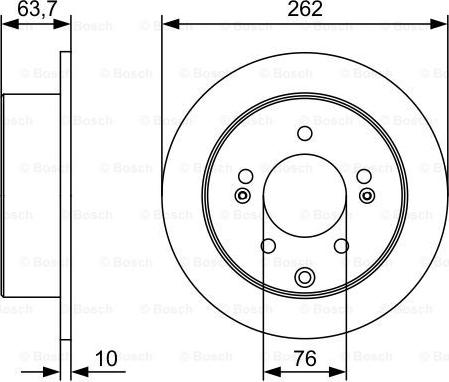 BOSCH 0 986 479 W12 - Тормозной диск autospares.lv