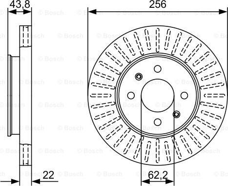 BOSCH 0 986 479 W21 - Тормозной диск autospares.lv