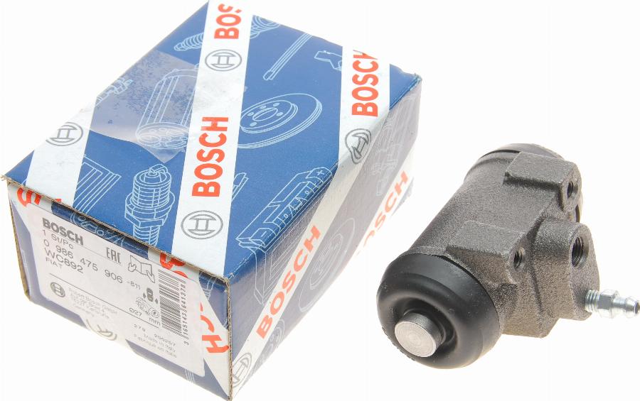 BOSCH 0 986 475 906 - Колесный тормозной цилиндр autospares.lv