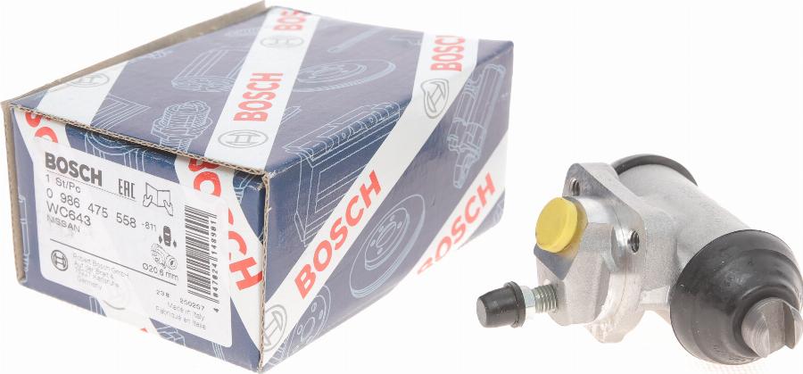 BOSCH 0 986 475 558 - Колесный тормозной цилиндр autospares.lv