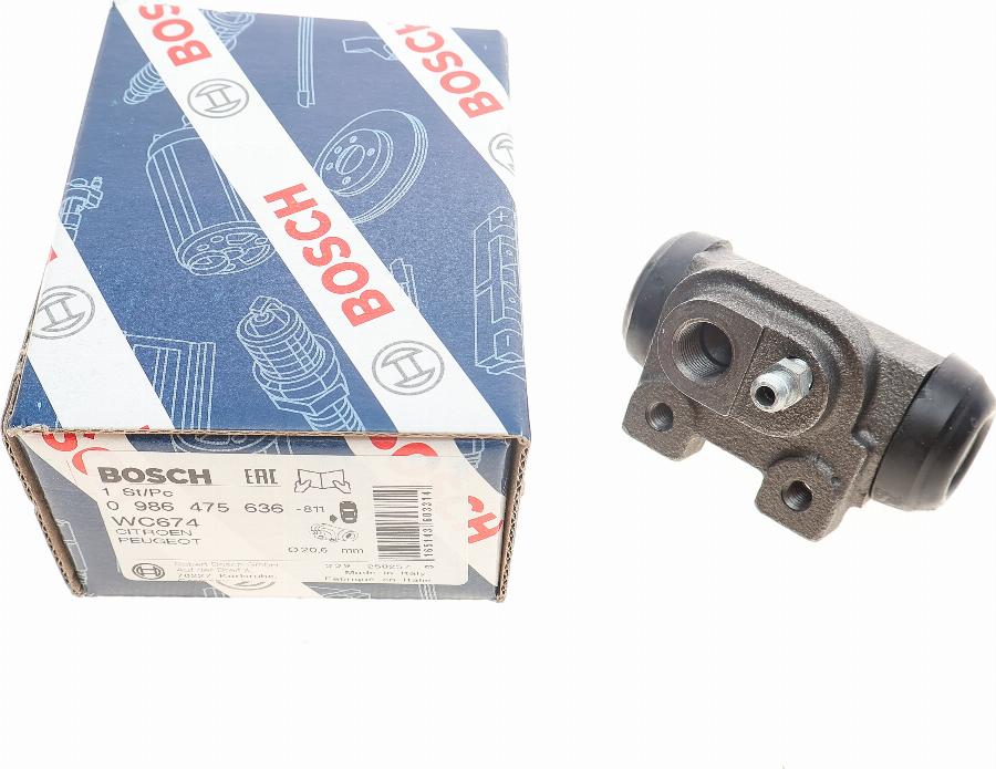 BOSCH 0 986 475 636 - Колесный тормозной цилиндр autospares.lv