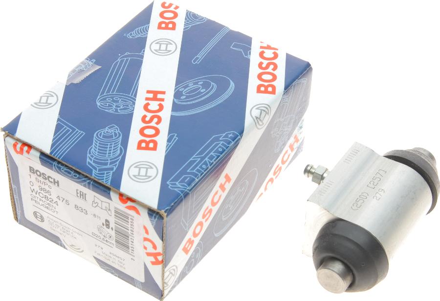 BOSCH 0 986 475 833 - Колесный тормозной цилиндр autospares.lv