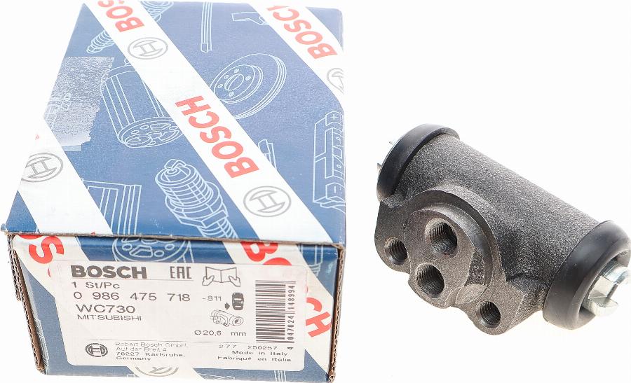 BOSCH 0 986 475 718 - Колесный тормозной цилиндр autospares.lv