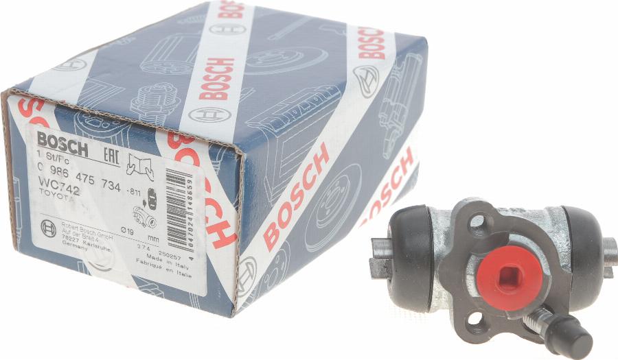 BOSCH 0 986 475 734 - Колесный тормозной цилиндр autospares.lv