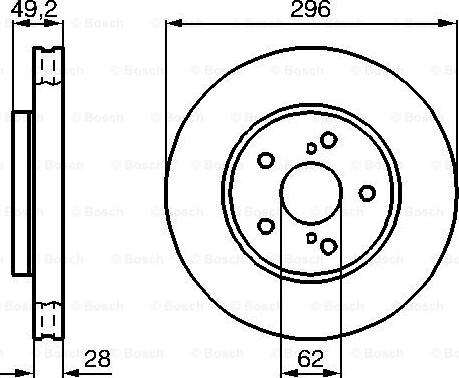 BOSCH 0 986 478 968 - Тормозной диск autospares.lv