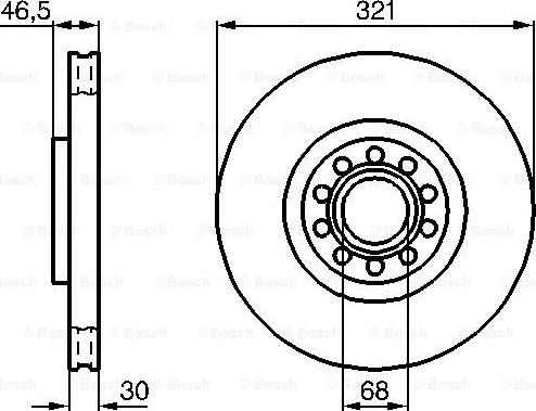 BOSCH 0 986 478 985 - Тормозной диск autospares.lv