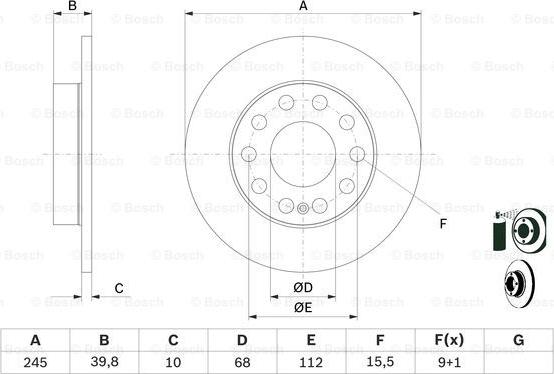 BOSCH 0 986 478 986 - Тормозной диск autospares.lv