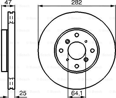 BOSCH 0 986 478 982 - Тормозной диск autospares.lv