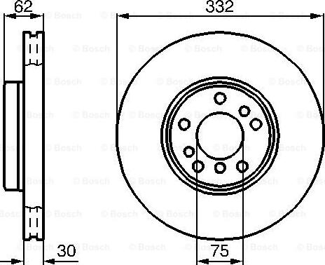 BOSCH 0 986 478 973 - Тормозной диск autospares.lv