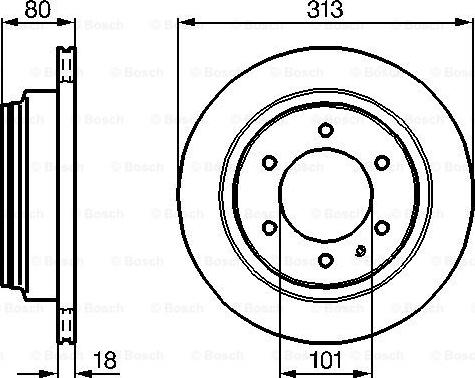 BOSCH 0 986 478 496 - Тормозной диск autospares.lv