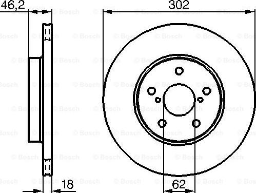 BOSCH 0 986 478 490 - Тормозной диск autospares.lv