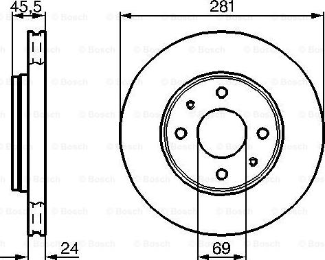 BOSCH 0 986 478 493 - Тормозной диск autospares.lv