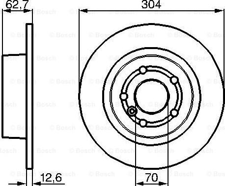 BOSCH 0 986 478 497 - Тормозной диск autospares.lv