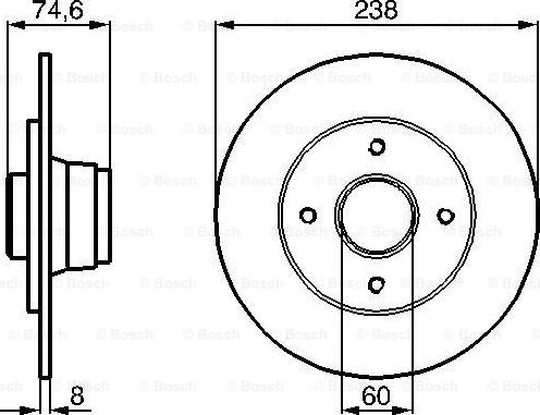 BOSCH 0 986 478 442 - Тормозной диск autospares.lv