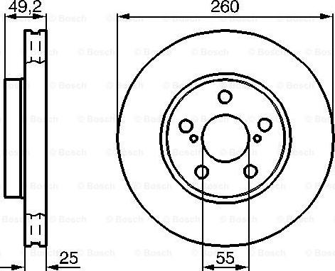 BOSCH 0 986 478 451 - Тормозной диск autospares.lv