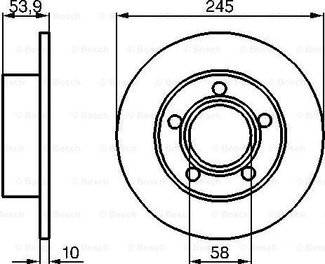 BOSCH 0 986 478 461 - Тормозной диск autospares.lv