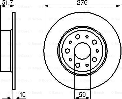 BOSCH 0 986 478 463 - Тормозной диск autospares.lv