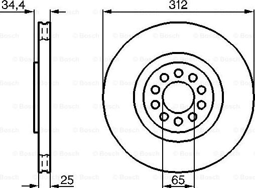 BOSCH 0 986 478 467 - Тормозной диск autospares.lv