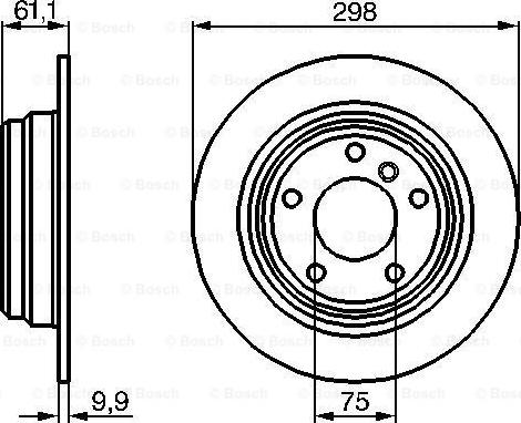 BOSCH 0 986 478 425 - Тормозной диск autospares.lv