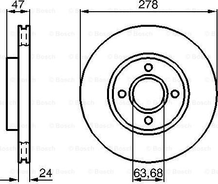 BOSCH 0 986 478 427 - Тормозной диск autospares.lv