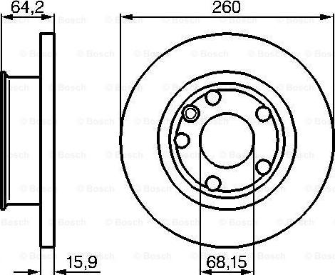 BOSCH 0 986 478 547 - Тормозной диск autospares.lv