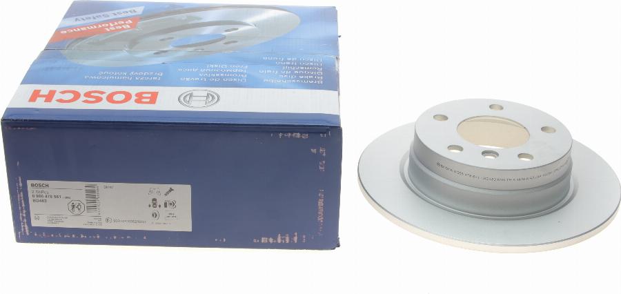 BOSCH 0 986 478 561 - Тормозной диск autospares.lv