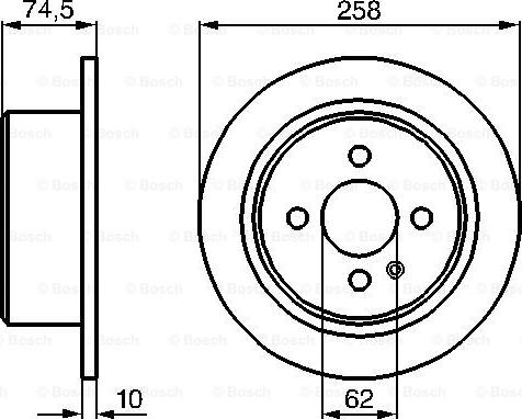 BOSCH 0 986 478 563 - Тормозной диск autospares.lv