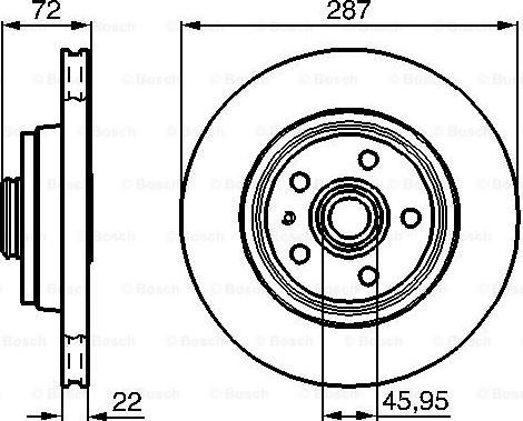 BOSCH 0 986 478 509 - Тормозной диск autospares.lv